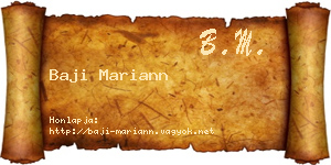 Baji Mariann névjegykártya