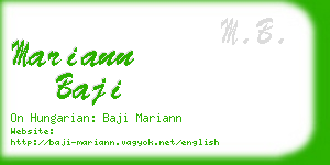 mariann baji business card